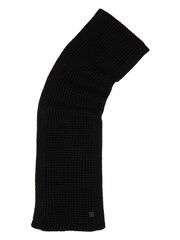 AllSaints Black Waffle Stitch Knit Scarf - Image 3 of 4