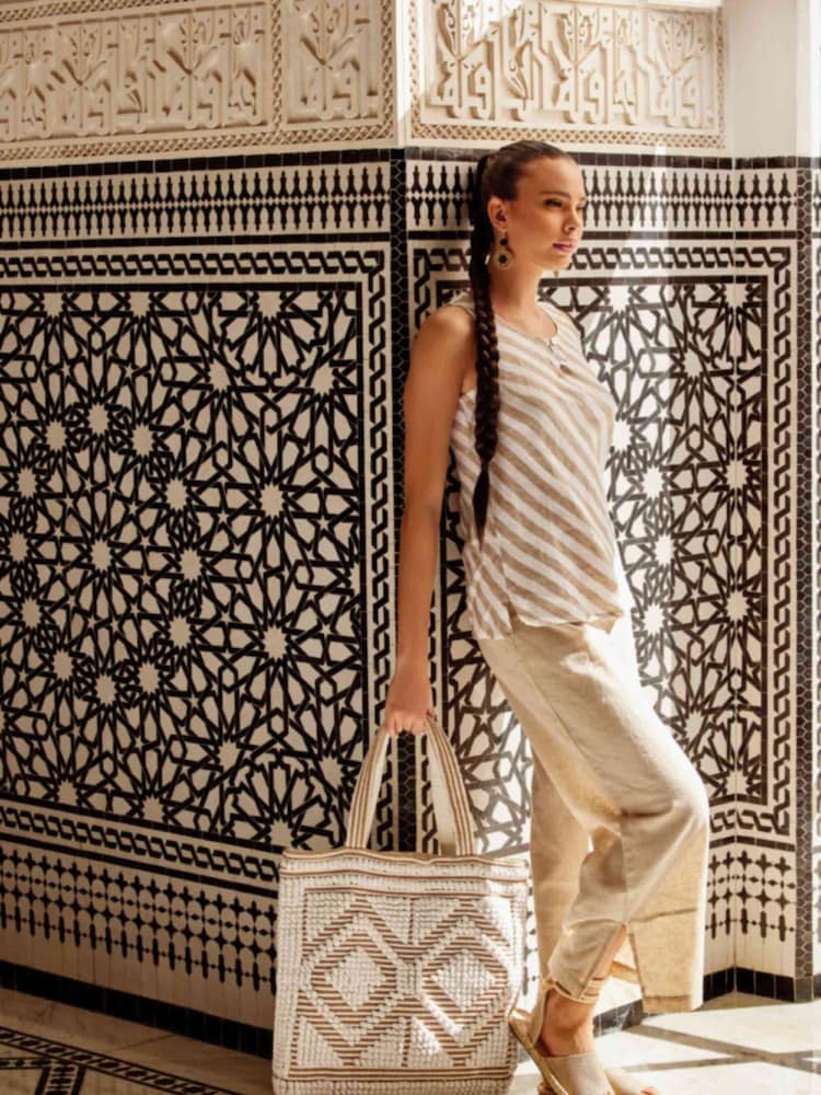 Iconique Mallorca 100% Cotton Beach White Bag - Image 1 of 4