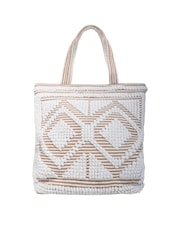 Iconique Mallorca 100% Cotton Beach White Bag - Image 4 of 4