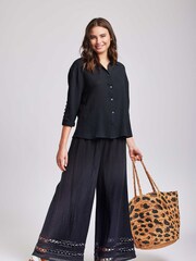 Iconique Animal Print Wild Jute Beach Bag - Image 1 of 2
