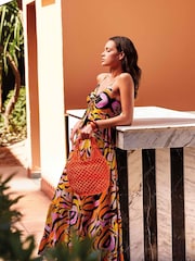 Iconique Animal  Multicolour Lidia Strappy Maxi Beach Dress - Image 1 of 3