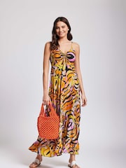 Iconique Animal  Multicolour Lidia Strappy Maxi Beach Dress - Image 2 of 3