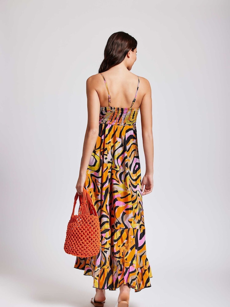 Iconique Animal  Multicolour Lidia Strappy Maxi Beach Dress - Image 3 of 3
