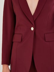 Monsoon Red Paige Single-Breasted Ponte Blazer - Image 3 of 3