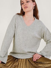 Monsoon Grey Han Heatseal Embellished Jumper - Image 1 of 4