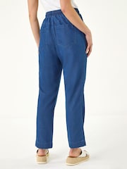 Roman Blue Petite Stretch Denim Trousers - Image 3 of 5