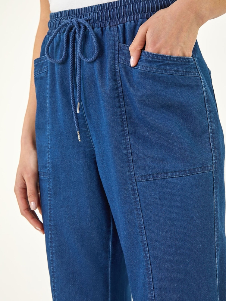 Roman Blue Petite Stretch Denim Trousers - Image 5 of 5 Roman Blue Petite Stretch Denim Trousers - Image 5 of 5