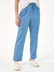 Roman Blue Petite Stretch Denim Trousers - Image 4 of 5