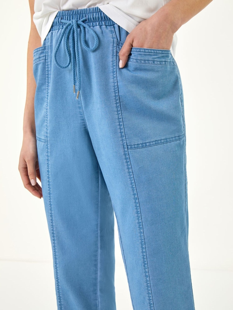 Roman Blue Petite Stretch Denim Trousers - Image 5 of 5 Roman Blue Petite Stretch Denim Trousers - Image 5 of 5