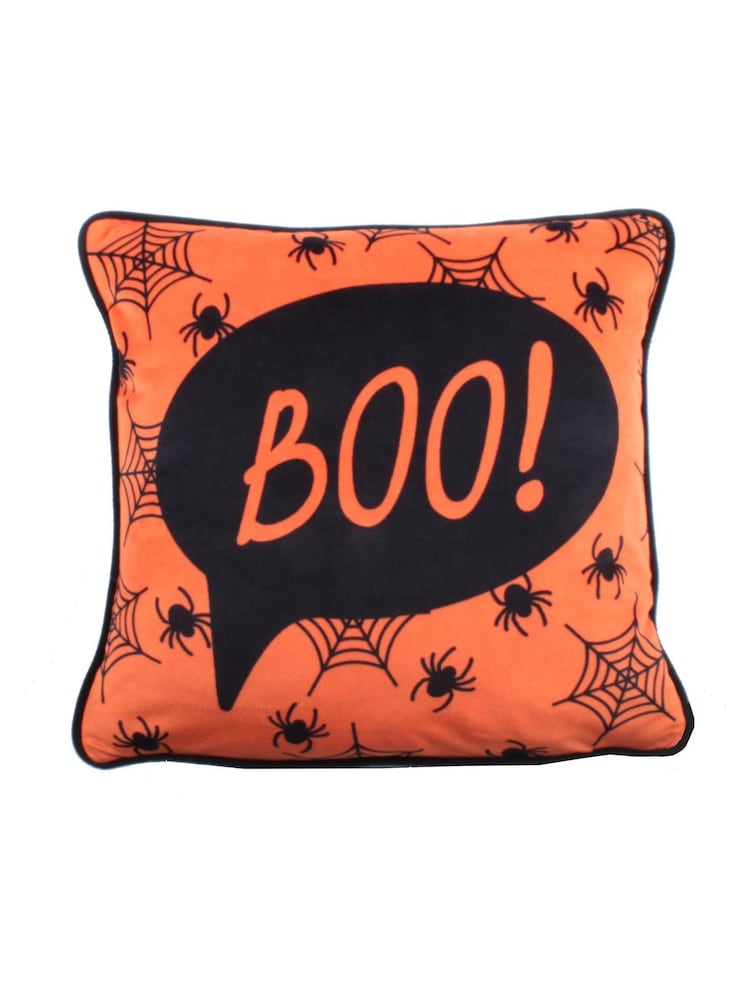 Appletree Orange Bedlam Orange Boo Luxe Velvet Filled Cushion - Image 2 of 5