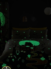 Bedlam Grey Haunted House Glow in the Dark Duvet Cover Set - Image 3 of 5