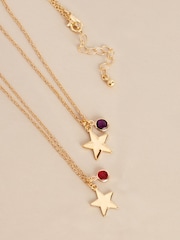 Gold Tone January Birthstone Necklace - Image 1 of 2
