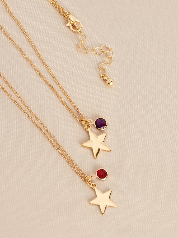 Gold Tone January Birthstone Necklace - Image 1 of 2