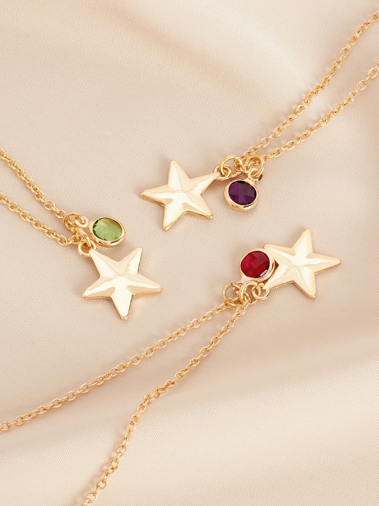 Gold Tone January Birthstone Necklace - Image 2 of 2