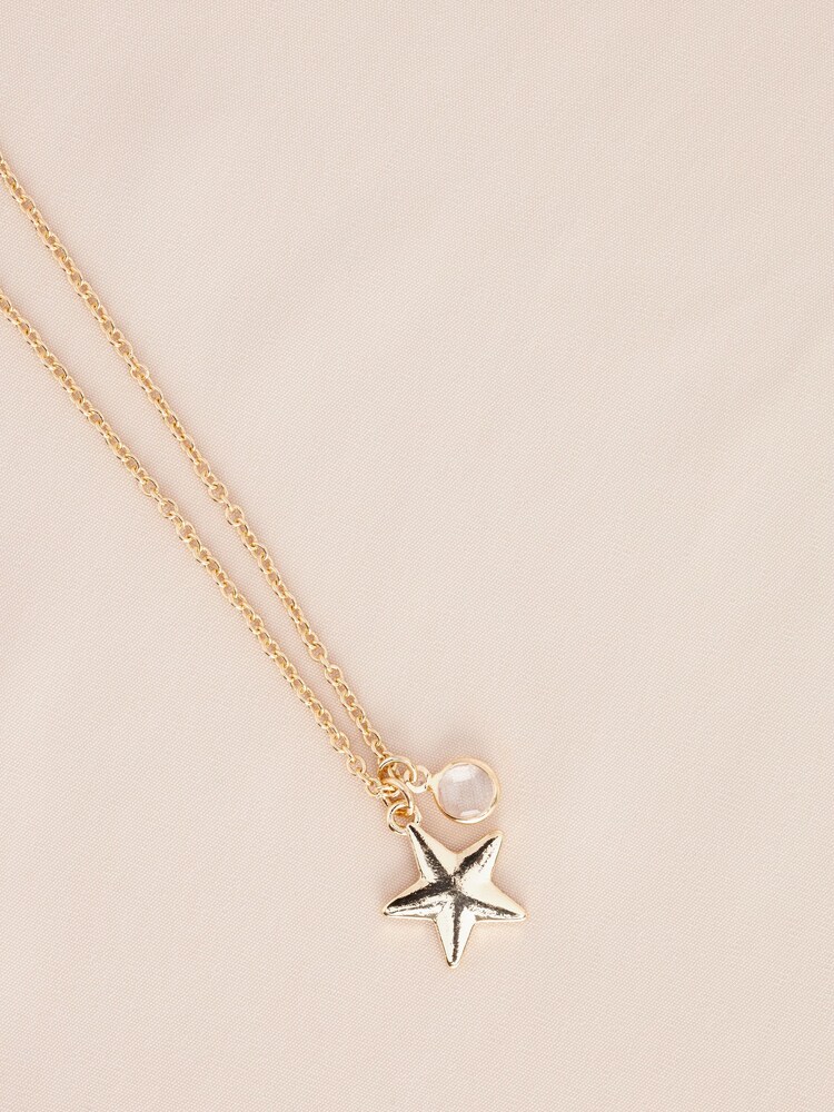 Gold Tone April Birthstone Necklace - Image 1 of 3