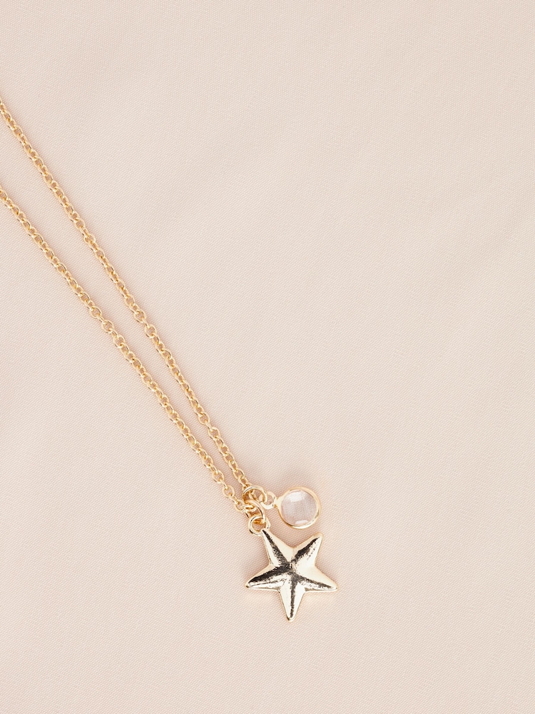 Zlat tone April - Ogrlica Birthstone - Slika 1 iz 3 Zlat tone April - Ogrlica Birthstone - Slika 1 iz 3