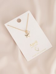 Gold Tone April Birthstone Necklace - Image 3 of 3