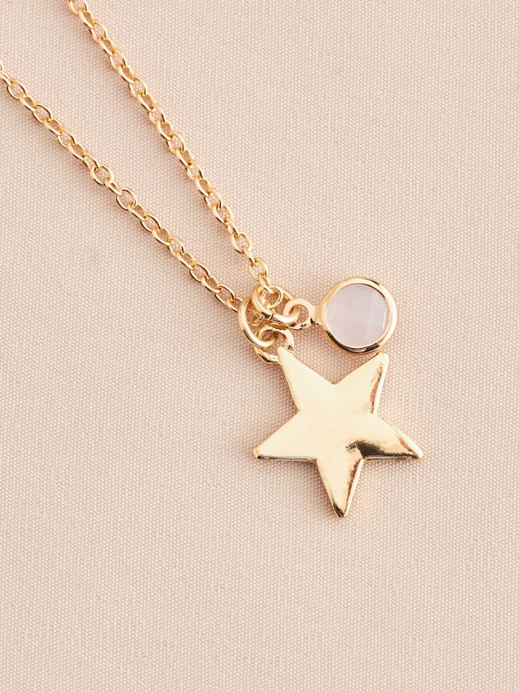 Gold Tone June Birthstone Necklace - Image 1 of 2