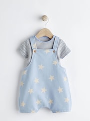 Blue Star Baby Jersey Dungarees and Bodysuit Set (0mths-2yrs) - Image 1 of 8