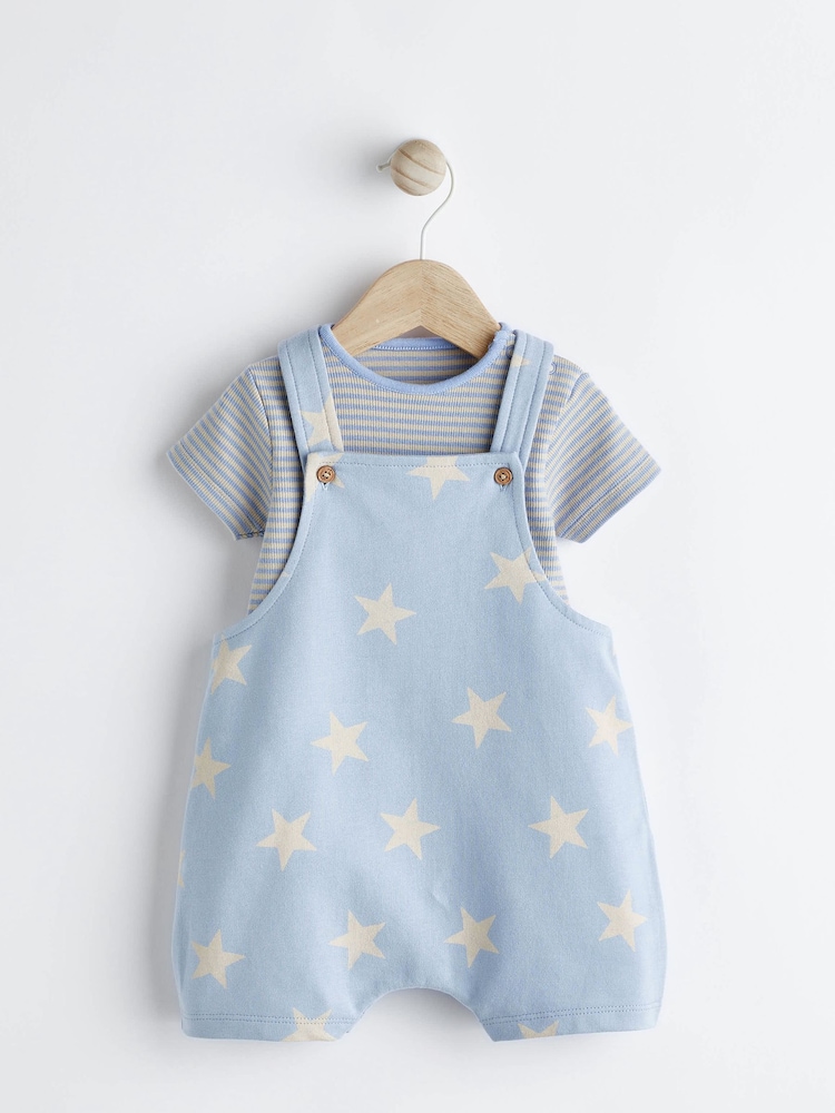 Blue Star Baby Jersey Dungarees and Bodysuit Set (0mths-2yrs) - Image 1 of 8