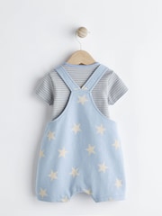Blue Star Baby Jersey Dungarees and Bodysuit Set (0mths-2yrs) - Image 2 of 8