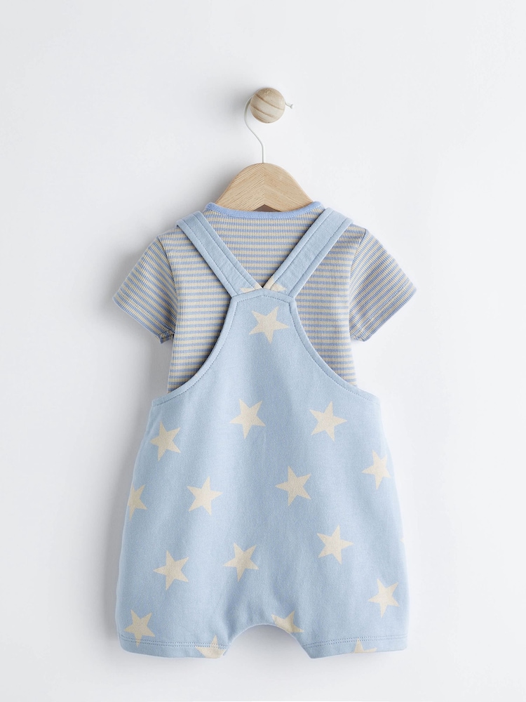 Blue Star Baby Jersey Dungarees and Bodysuit Set (0mths-2yrs) - Image 2 of 8