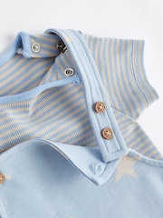 Blue Star Baby Jersey Dungarees and Bodysuit Set (0mths-2yrs) - Image 5 of 8
