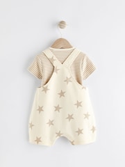 Neutral Star Baby Jersey 100% Cotton Dungarees and Bodysuit Set (0mths-2yrs) - Image 6 of 11