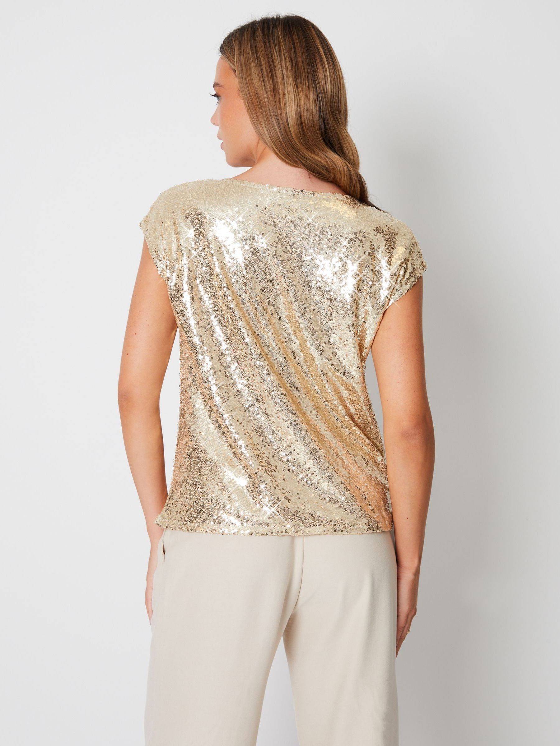 Next gold sequin top discount