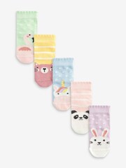 Pastel Character Baby Socks 5 Pack (0mths-2yrs) - Image 1 of 6
