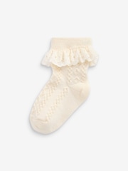 Grün/Orange - Baby Socken mit Spitzenbesatz im 3er-Pack (0 Monate bis 2 Jahre) - Bild 3 von 4