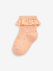 Grün/Orange - Baby Socken mit Spitzenbesatz im 3er-Pack (0 Monate bis 2 Jahre) - Bild 4 von 4