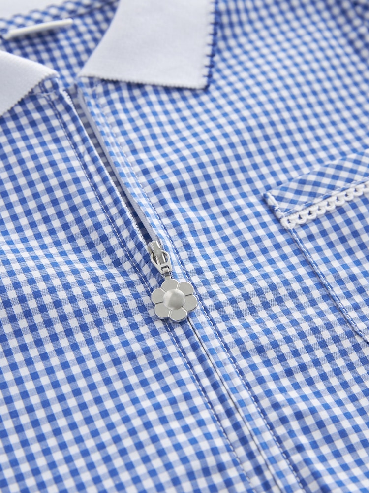 Azul medio - Vestido escolar de cuadros con cremallera en la parte delantera con alto contenido de algodón (3-14 años) - Imagen 10 de 10 Azul medio - Vestido escolar de cuadros con cremallera en la parte delantera con alto contenido de algodón (3-14 años) - Imagen 10 de 10