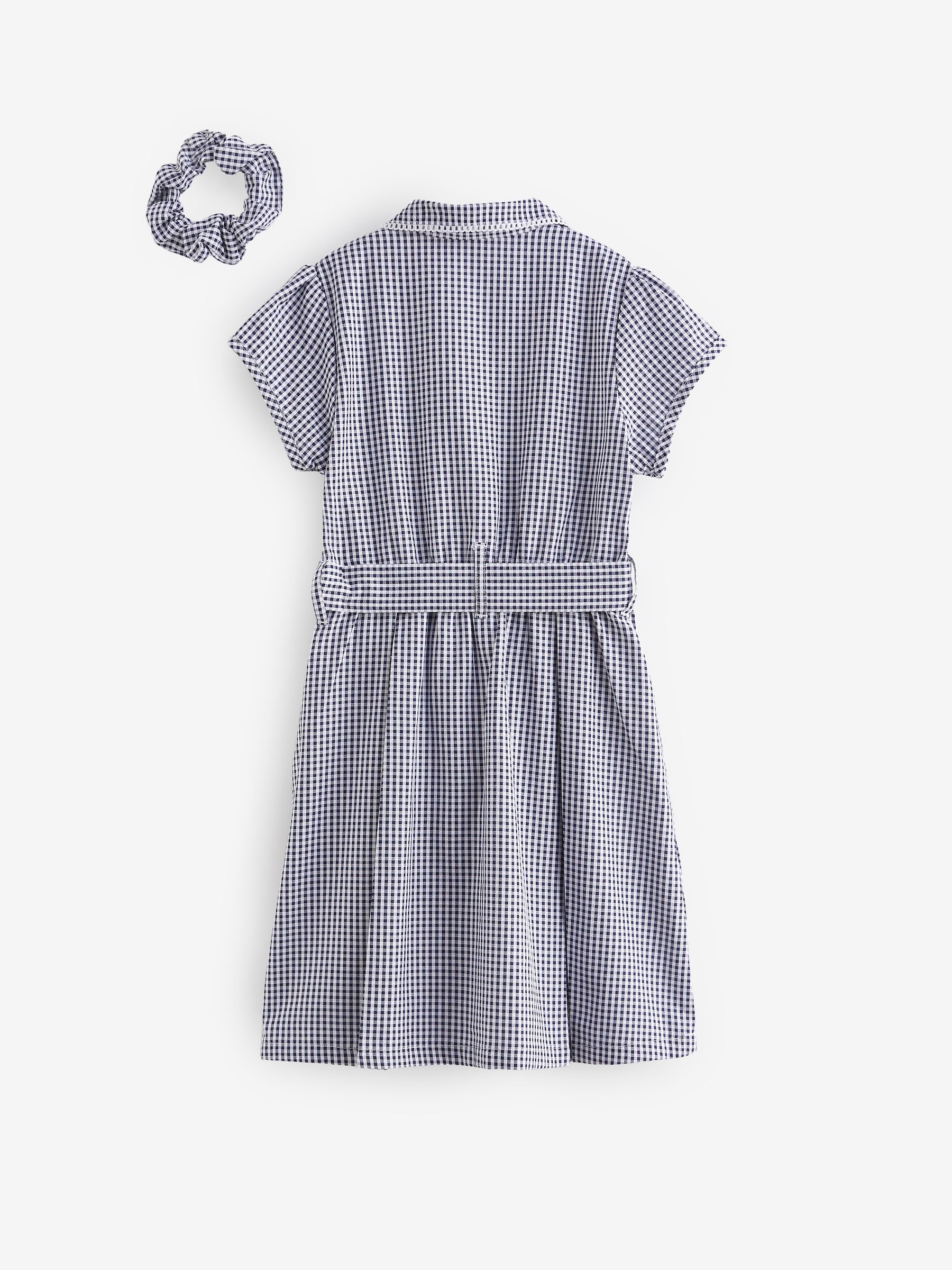 Navy blue gingham school dress on sale