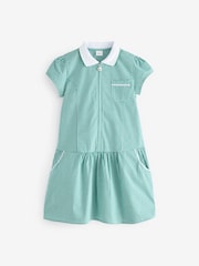 Grün - Schulkleid mit Reißverschluss vorne, Vichy-Karo und hohem Baumwollanteil (3–14 J.) - Bild 5 von 7