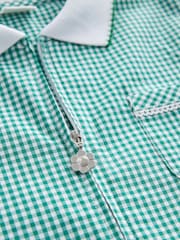 Grün - Schulkleid mit Reißverschluss vorne, Vichy-Karo und hohem Baumwollanteil (3–14 J.) - Bild 7 von 7