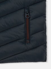 Joules Boys' Crofton Navy Blue Packable Padded Gilet - Image 4 of 6
