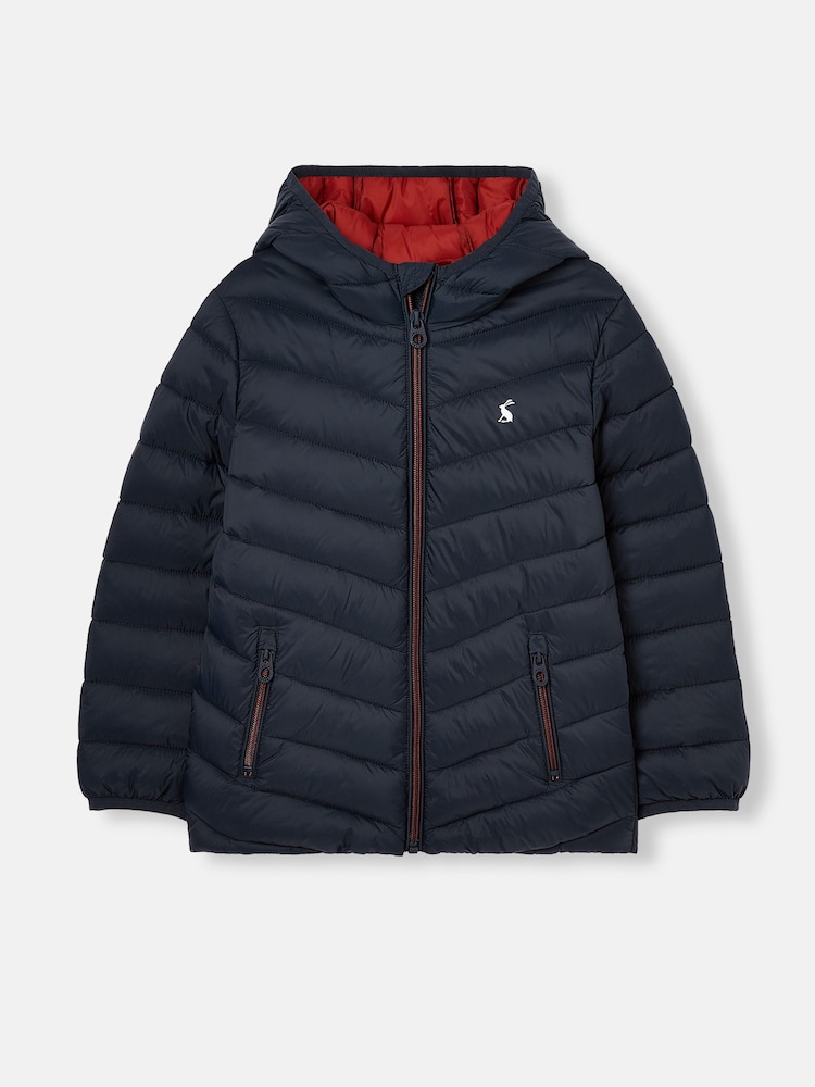 Joules Kids' Cairn Navy Blue Showerproof Padded Jacket - Image 1 of 6
