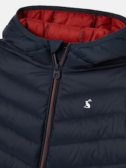 Joules Kids' Cairn Navy Blue Showerproof Padded Jacket - Image 2 of 6