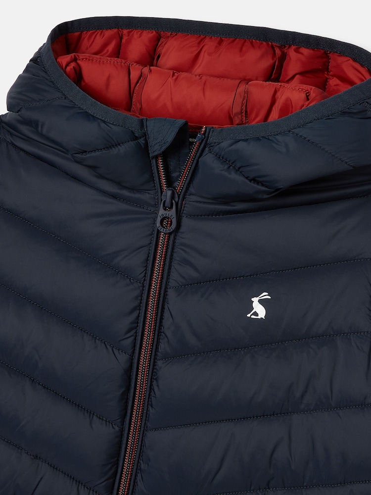 Joules Kids' Cairn Navy Blue Showerproof Padded Jacket - Image 2 of 6