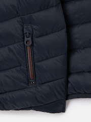 Joules Kids' Cairn Navy Blue Showerproof Padded Jacket - Image 4 of 6