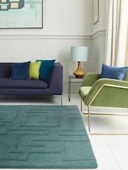 Asiatic Rugs Teal Blue Maze Rug - Image 1 of 4