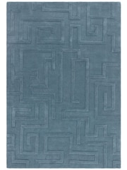 Asiatic Rugs Teal Blue Maze Rug - Image 2 of 4