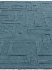 Asiatic Rugs Teal Blue Maze Rug - Image 3 of 4