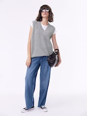 Baukjen Grey Katalina Recycled Wool Knitted Vest - Image 1 of 6