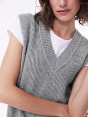 Baukjen Grey Katalina Recycled Wool Knitted Vest - Image 3 of 6