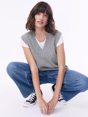Baukjen Grey Katalina Recycled Wool Knitted Vest - Image 5 of 6