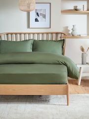 Green Deep Fitted 100% Cotton Relaxed Sheet - Image 1 of 1