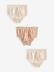 Neutral 100% Cotton Baby Knickers 3 Pack (0mths-2yrs) - Image 1 of 2