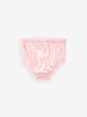 Pink 100% Cotton Baby Knickers 3 Pack (0mths-2yrs) - Image 3 of 5